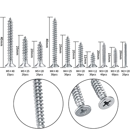 XxinXrong285 Pcs Self Tapping Screws Assortment Set - Image 2