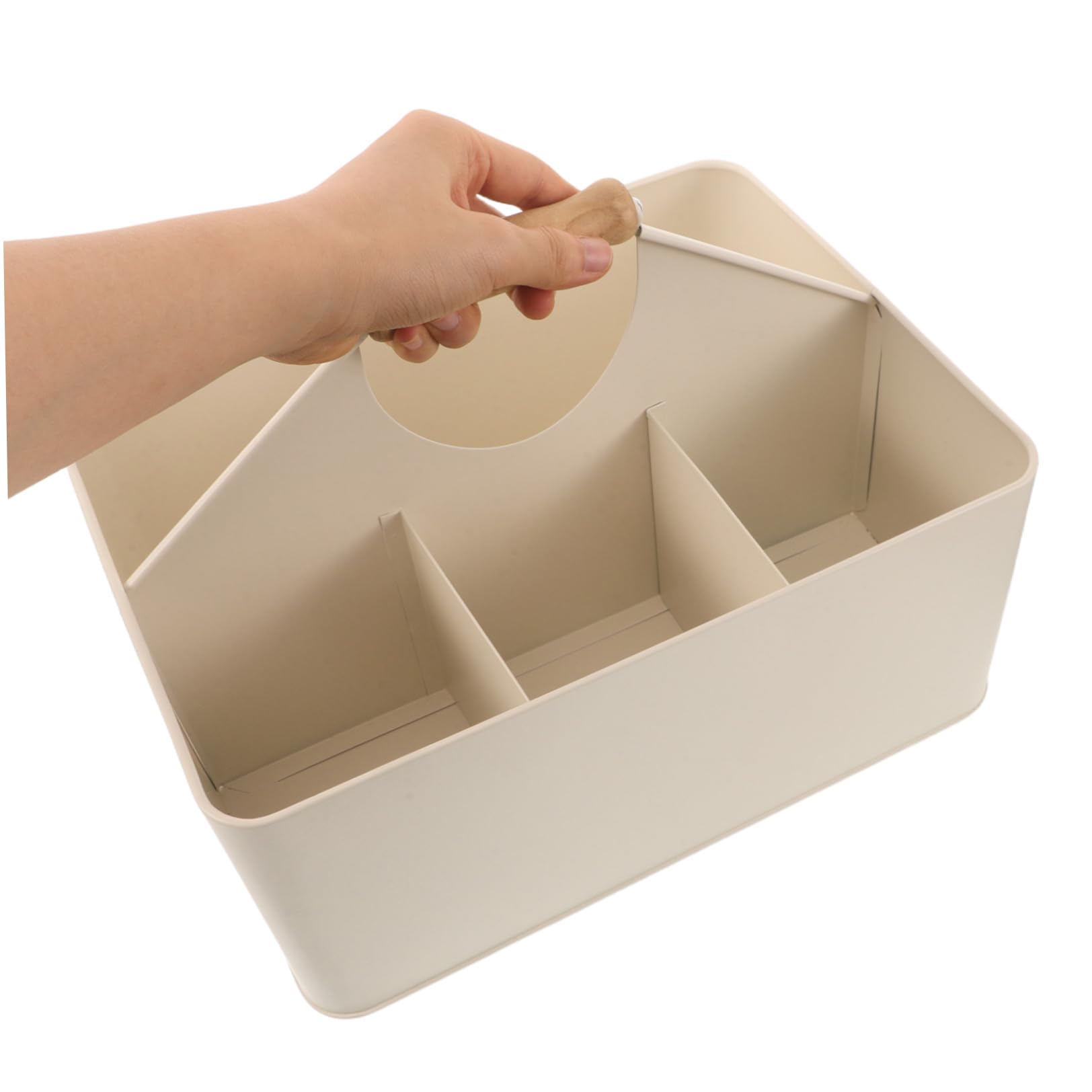 Aufbewahrungsbox Griff mit 4 Fächern Saatgut Metall Garten