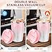 CS COSDDI 12 oz Stainless Steel Vacuum Insulated Tumbler - Coffee Travel Mug Spill Proof with Lid - Coffee Cups for Keep Hot/Ice Coffee,Tea and Beer (Pink-White380ML)