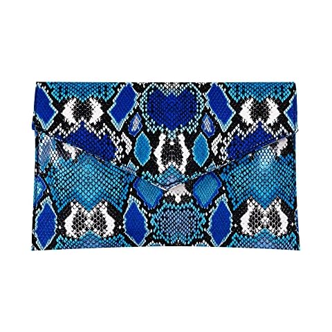 Snakeskin Print Handbag, UMiWEi Women’s Faux Leather Evening Bag Envelope Clutch Purse Chain Crossbody Shoulder Bag Cover