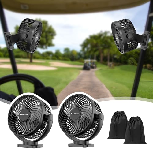 Upgraded 2X Magnet Golf Cart Fan