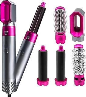 Kit Modelador de Cabelos 1000W 5 em 1 Para Modelar Escovar Secar e Alisar Bivolt Possui Ajuste de Temperatura e Cabo Giratório - Produto 10 mais recomendado com 2.2 estrelas