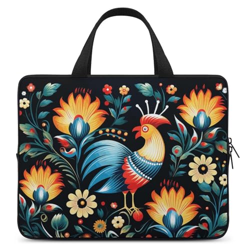 Housse PC 17 pouces au motif d'art populaire polonais pour ordinateur portable et tablette