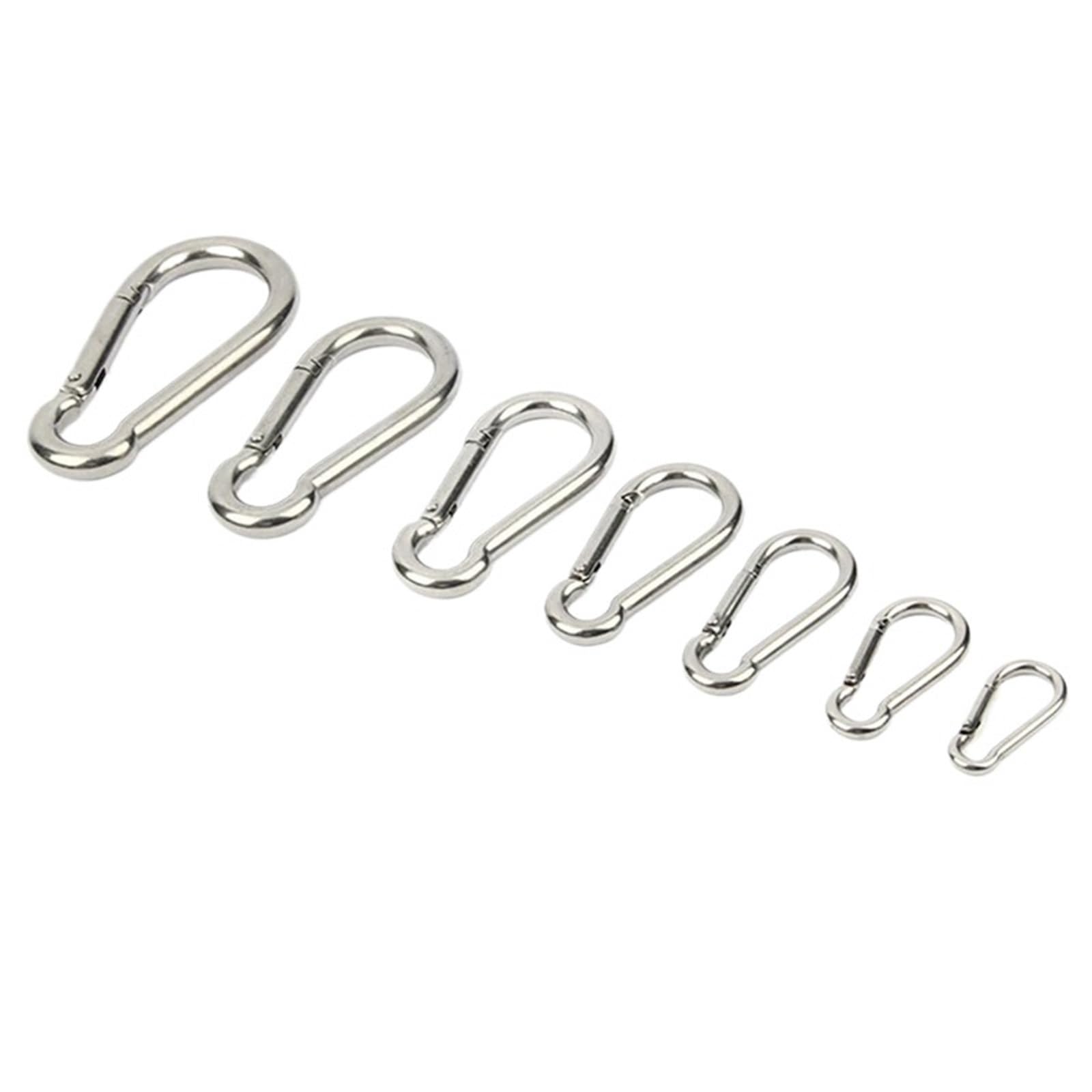 Clip a Scatto Moschettone in Acciaio Inox 304, Fibbia di Sicurezza for Salvataggio, moschettone con bloccaggio a Dado(M9)