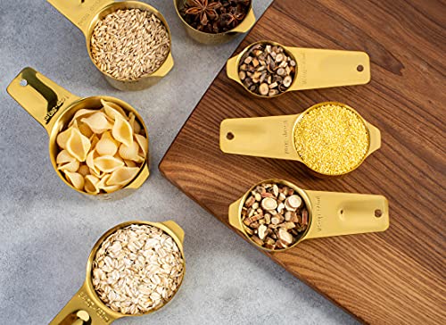 Image of 7-Piece 18 /8 Stainless Steel Measuring Cups Set, Gold