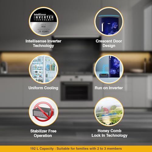 Image of Whirlpool 192 L 5 Star Icemagic Powercool Inverter Direct-Cool Single Door Refrigerator (215 IMPC ROY 5S Inv SAPPHIRE MULIA-Z, Base Stand with Drawer)