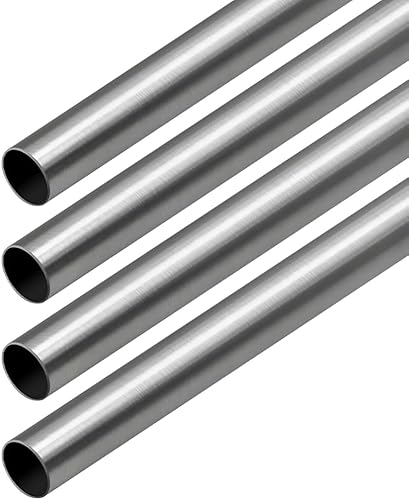 JoyTube Tubo de acero inoxidable 304 de 12 pulgada de diámetro exterior de 8 pulgadas de largo y 125 pulgadas de grosor de pared, tubo recto redondo