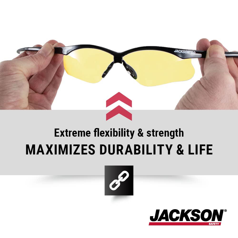 Jackson Safety SG Safety Glasses - Eye Protection for Men & Women - ANSI Z87.1 - Pack of 12 (Multiple Styles)