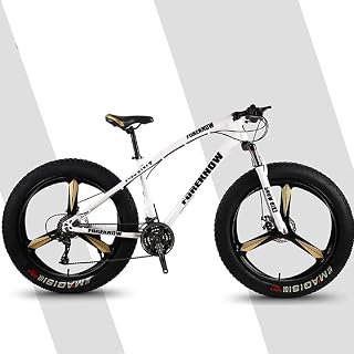 Bananaww 20/24/26 * 4.0 Inch Thick Wheel Mountain Bikes, Adult Fat Tire Mountain Trail Bike, 7/21/24/27/30 Speed Bicycle, High-carbon Steel Frame, Mens Youth/Adult Fat Tire Mountain Bike