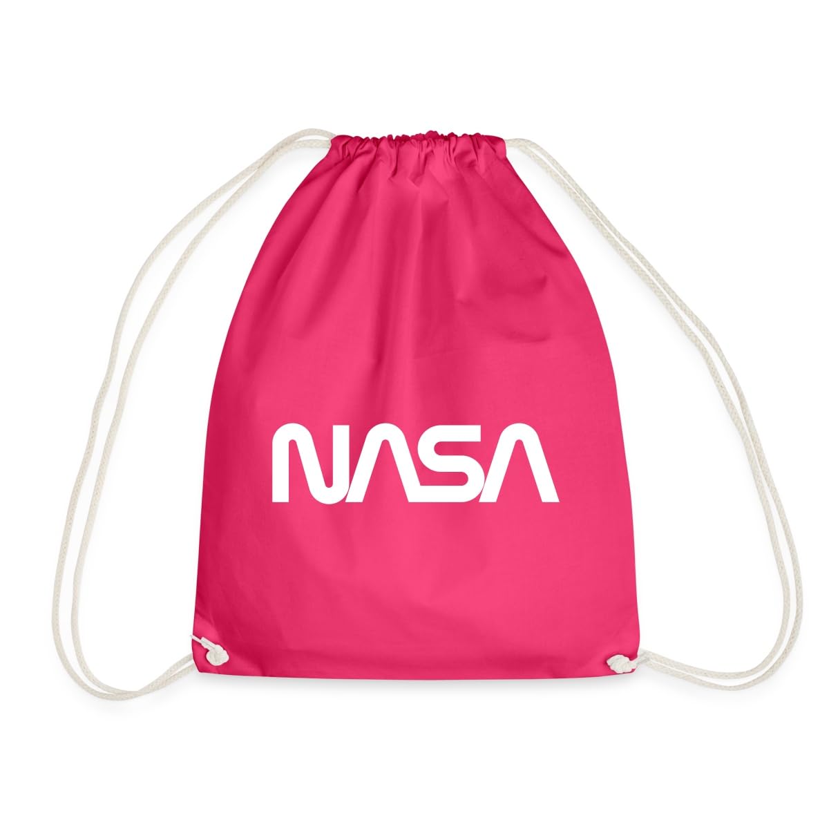 NASA Official Merchandise Worm Logo Drawstring Bag