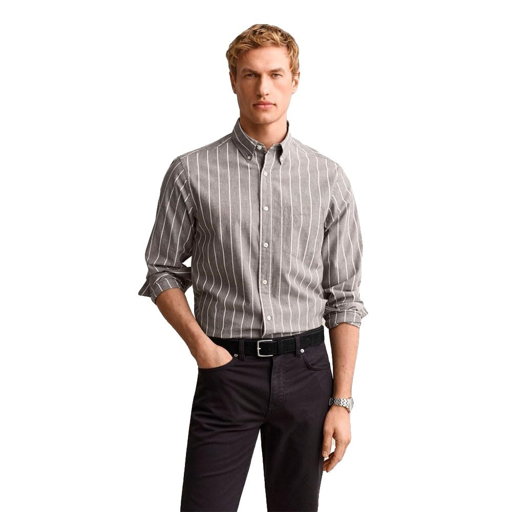 Gant Herren Reg Poplin Melange Stripe Shirt Hemd