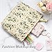 Makeup Bags for Purse Zipper Cosmetic Pouch Large Travel Canvas Make Up Organizer Tool Pouch for Women and Girls,Daisy White