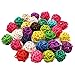 JETEHO 30 Pack Birds Toy Rattan Toy Balls Birdsor Parrot Budgie Parakeet Chewing Toys Pet Bird Chew Toy Table Wedding Party Decorative Crafts Hanging DIY Accessories