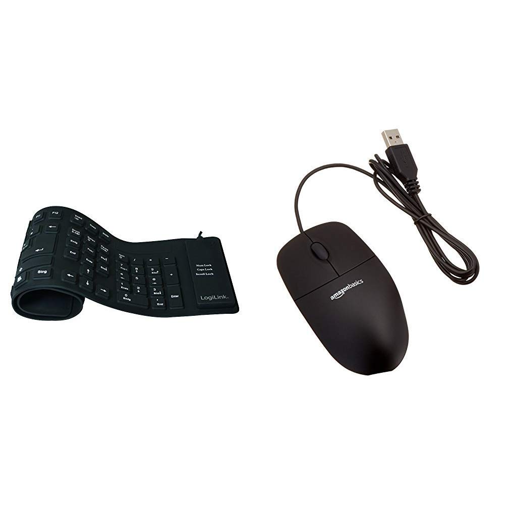 Logilink Tastatur Flexibel Wasserfest Usb Ps 2 Schwarz LogiLink Tastatur Flexibel Wasserfest USB mit PS/2 schwarz & Amazon