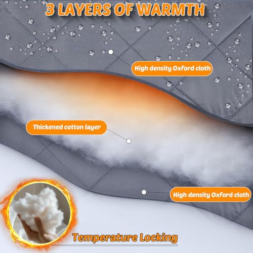 Image of Pet Room Window Insulation,61x70.8in Durable Cover,Chew Resistant Oxford Cloth,Temperature Regulation for Dog Rooms and Cat Enclosures