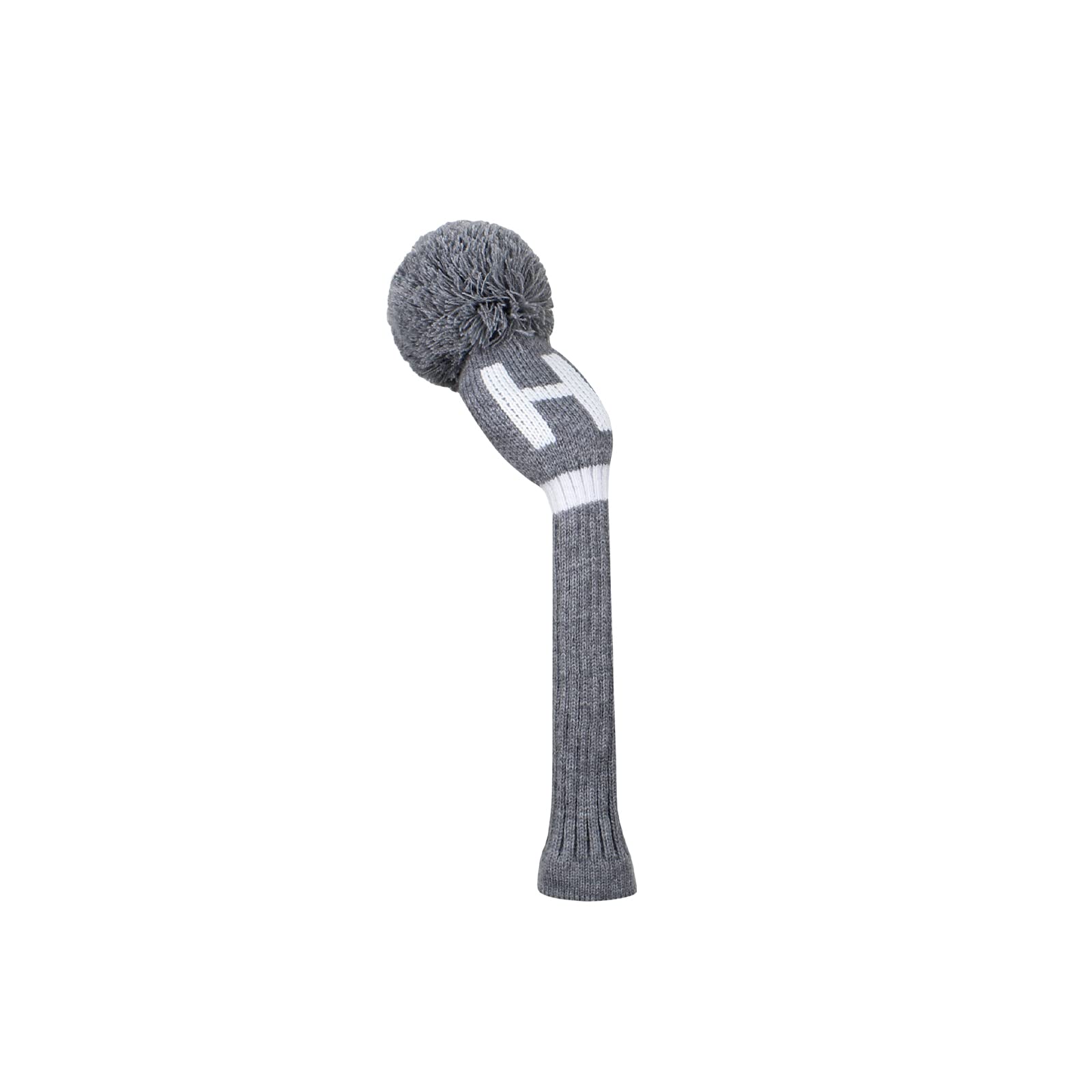 Scott Edward Grey Knit Golf Club Cover for Hybrid/UT Set with Big Letter H