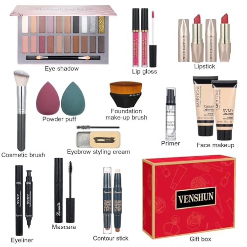 All-in-One-Makeup-Kit-for-Women-Full-Kit-Includes-Palette-Foundation-Face-Primer-Makeup-Brush-Makeup-Sponge-Eyebrow-Soap-Winged-Eyeliner-Stamp-20-Colors-Eyeshadow-Gift-Set-for-Women-Girls-Teen