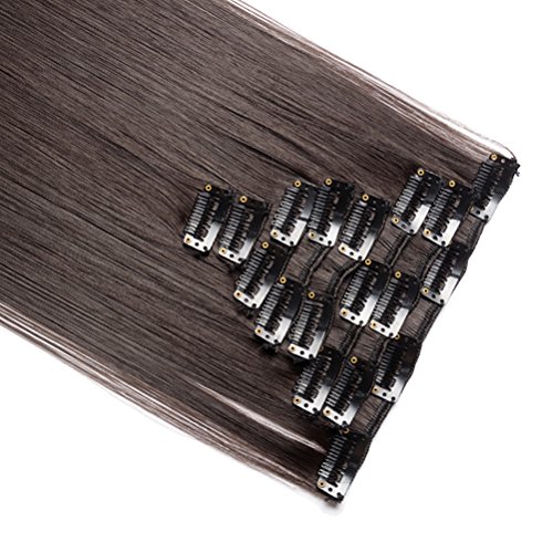 8PCS Clip in Hair Extensions Straight Wavy Curly Full Head Women Colorful Highlight Ombre Hairpiece26