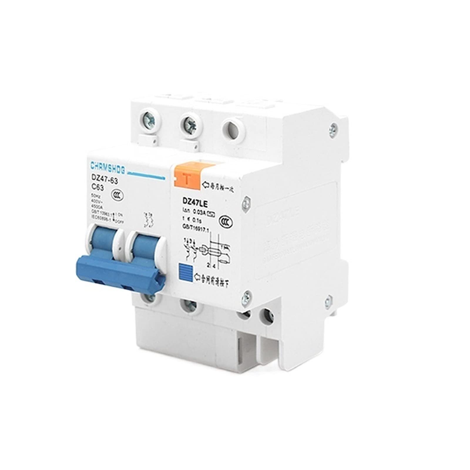 Disjoncteur différentiel DZ47LE 3P N interrupteur protection phase neutre tableau