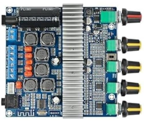 Image of Unique India TPA-3169B DC-12V-24V 2.1 Channel Stereo Subwoofer Amplifier Board 2 x 50W +100W BT Audio Amplifiers Board with subwoofer for Multi-Purpose Uses.
