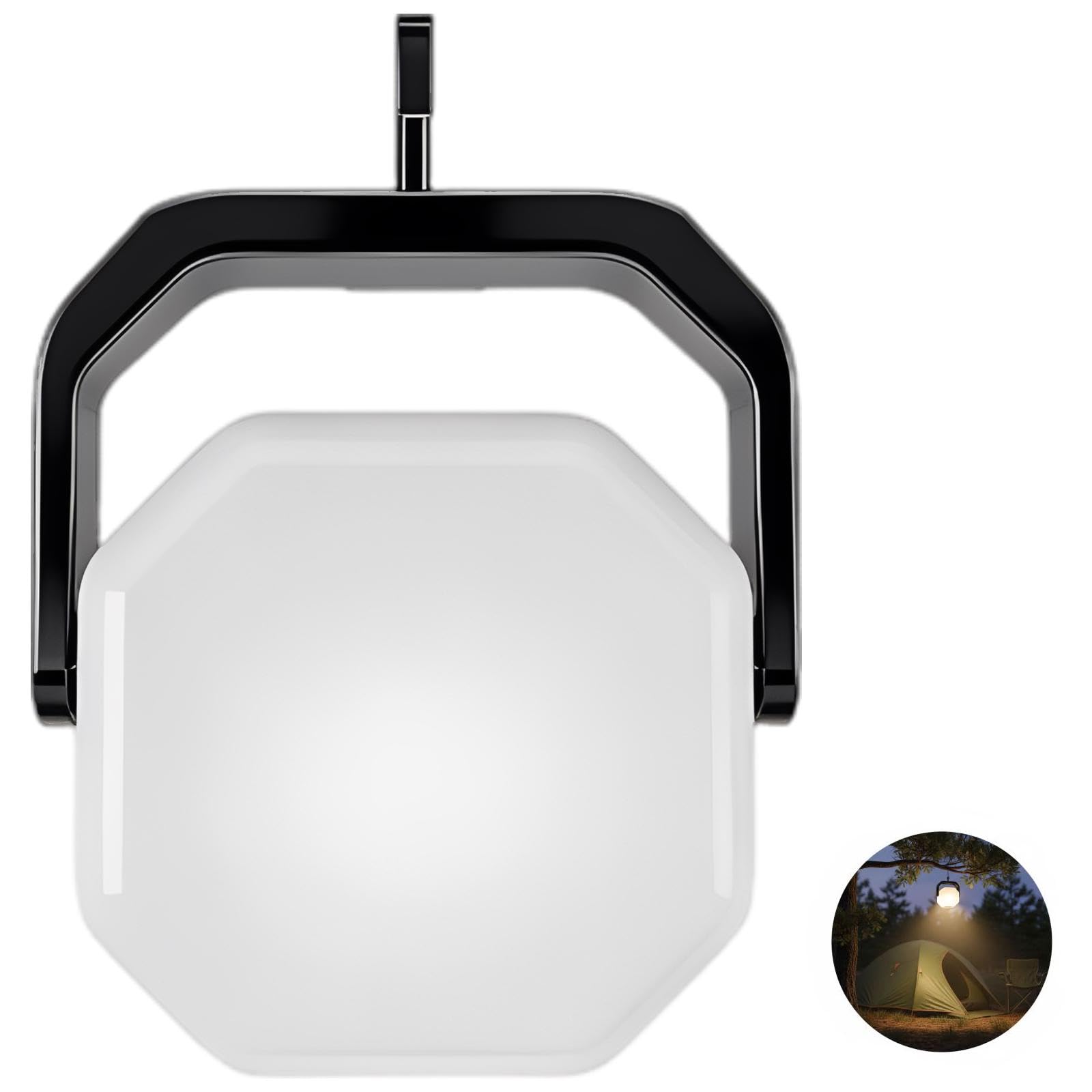 Linterna solar LED para camping, luz impermeable recargable por USB, 3 modos de color, luz de emergencia portátil para exteriores y hogar, cuenta con una fuerte fuerza de fijación, gancho y