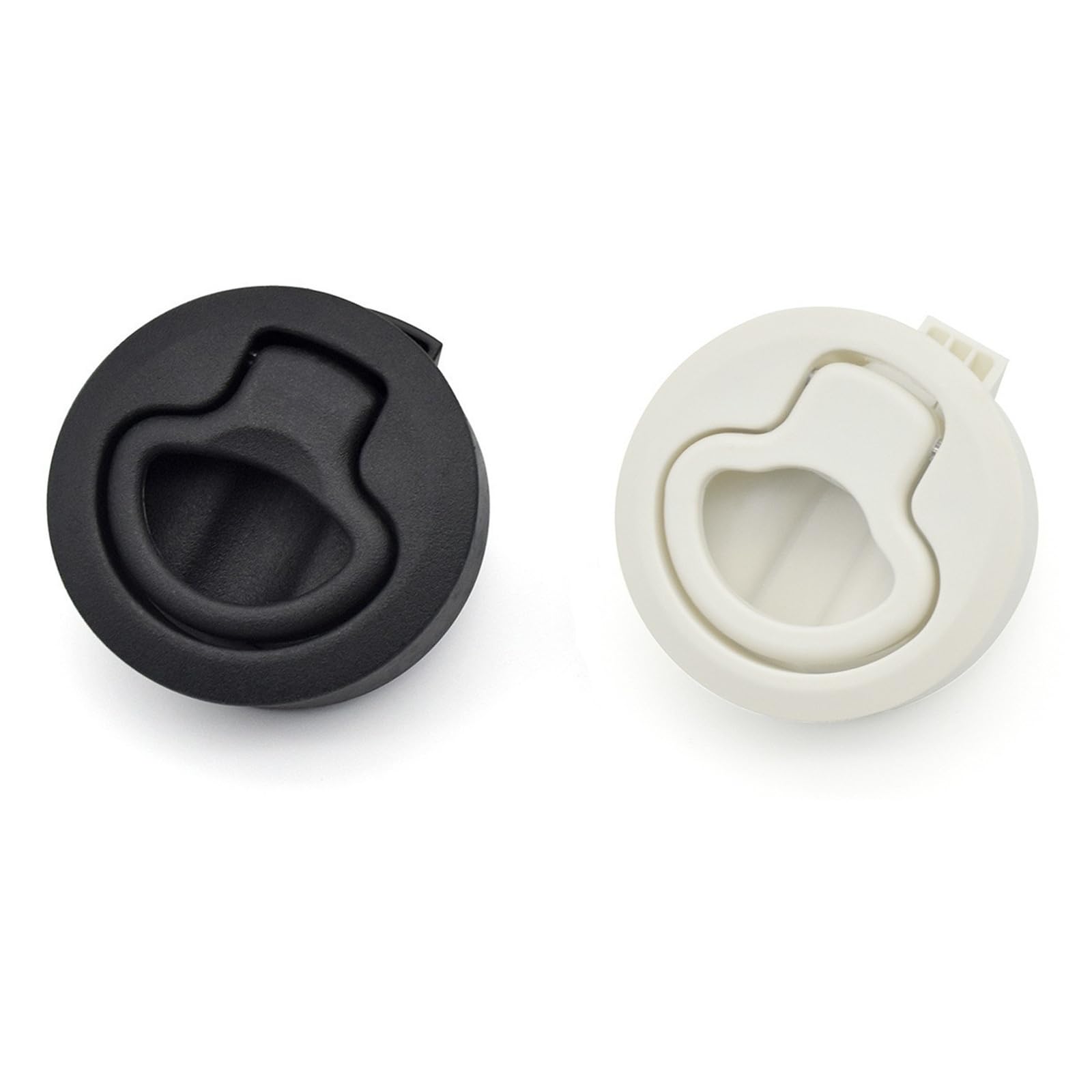 Iykqhwupyp White /Black Nylon Floor Lock Pull Ring Round Head Rv Marine Hardware Accessories 1Pcs(White)