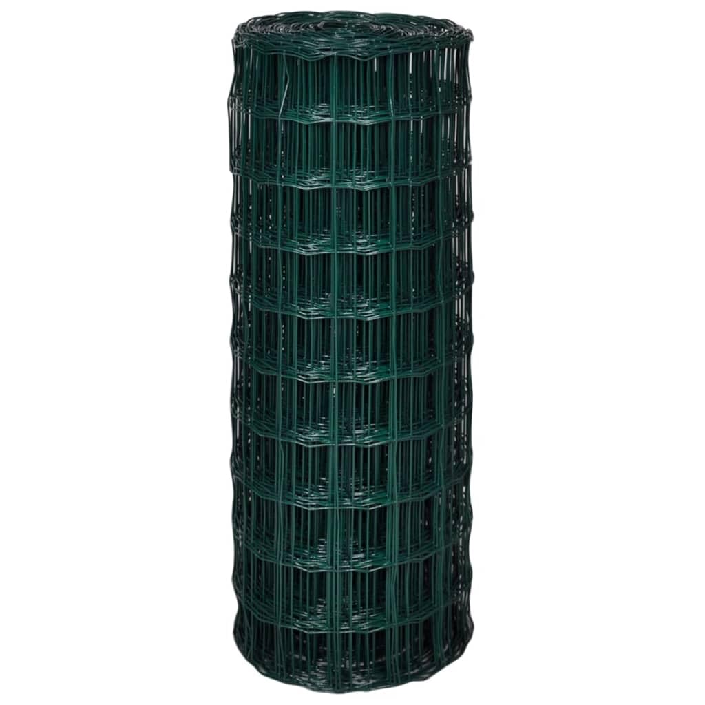 vidaXL Recinzione Europea in Acciaio 25 x 1,0 m Verde