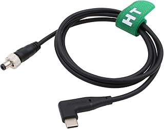 HangTon 12V PD USB C Power Cable for Atomos Ninja V, SmallHD 702 Touch, Video Devices PIX-E7 Monitor Locking DC Right Angle 20