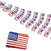 America usa small string flags 50 feet 38 pcs american us pennant banner bunting flags patriotic events independence day country festival commemoration decorations usa  urban country home decor
