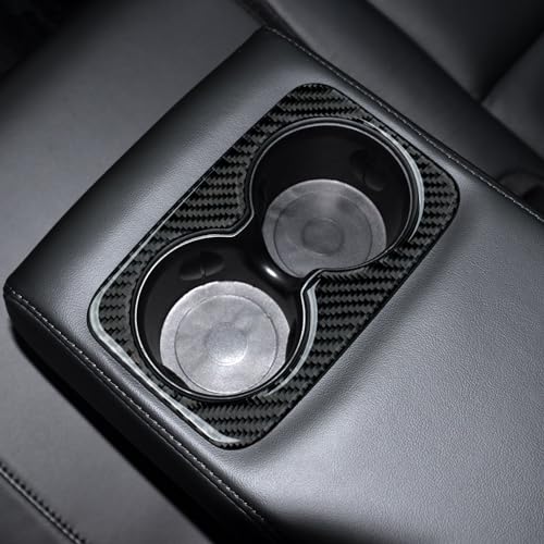 Image of Car Cup Holder Cover Decals for 2011-2024 Dodge Durango / 2011-2021 Jeep Grand Cherokee WK2 Accessories Carbon Fiber Interior Stickers