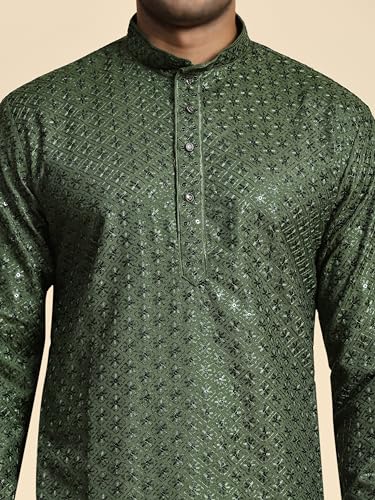 Image of Pro-Ethic Style Developer Mens Indian Traditional Cotton Kurta Sets, Men Kurta Set Indian Wedding Dress (A-117)