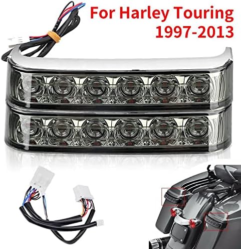 Rear Saddle Bag LED Run Brake Tail Light For Harley Touring Street Glide Road Glide Road King FLHR CVO Electra Glide Ultra Classic Ultra Limited 1997-2013