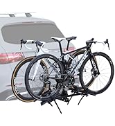 Terriplaze Hitch Mount Bike Rack for 2 Bikes Folding Bike Rack for Car SUV Tiltable Bicycle Carri...