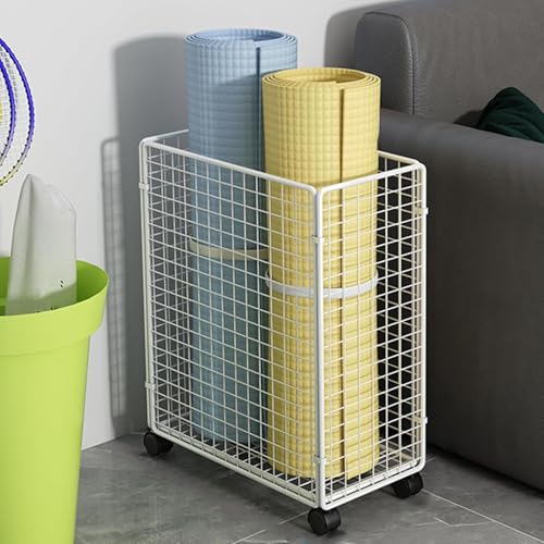 Support de rangement tapis de yoga en structure durable avec étagère pliable