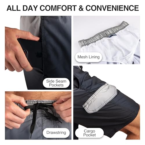 Image of Kanu Surf Men's Big Viper Extended Size Stripe Swim Trunk