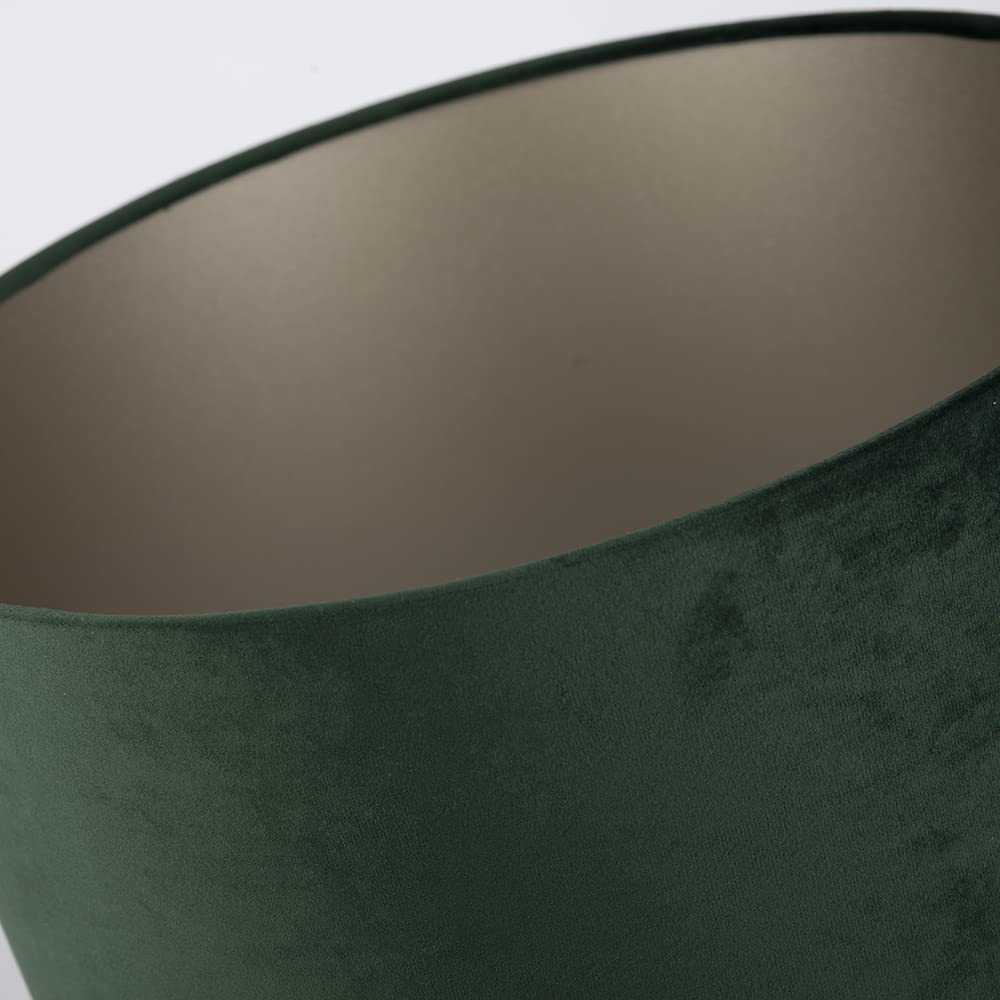 Uniqq Paralume in velluto verde scuro, Ø 35 cm, altezza 20 cm