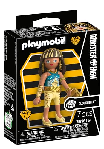 PLAYMOBIL | Monster High | Cleo de Nile | Set de figura para juegos de rol místicos y fiestas de Halloween | Con accesorios egipcios y complementos | Ideal para niños a partir de 4 años | 71996
