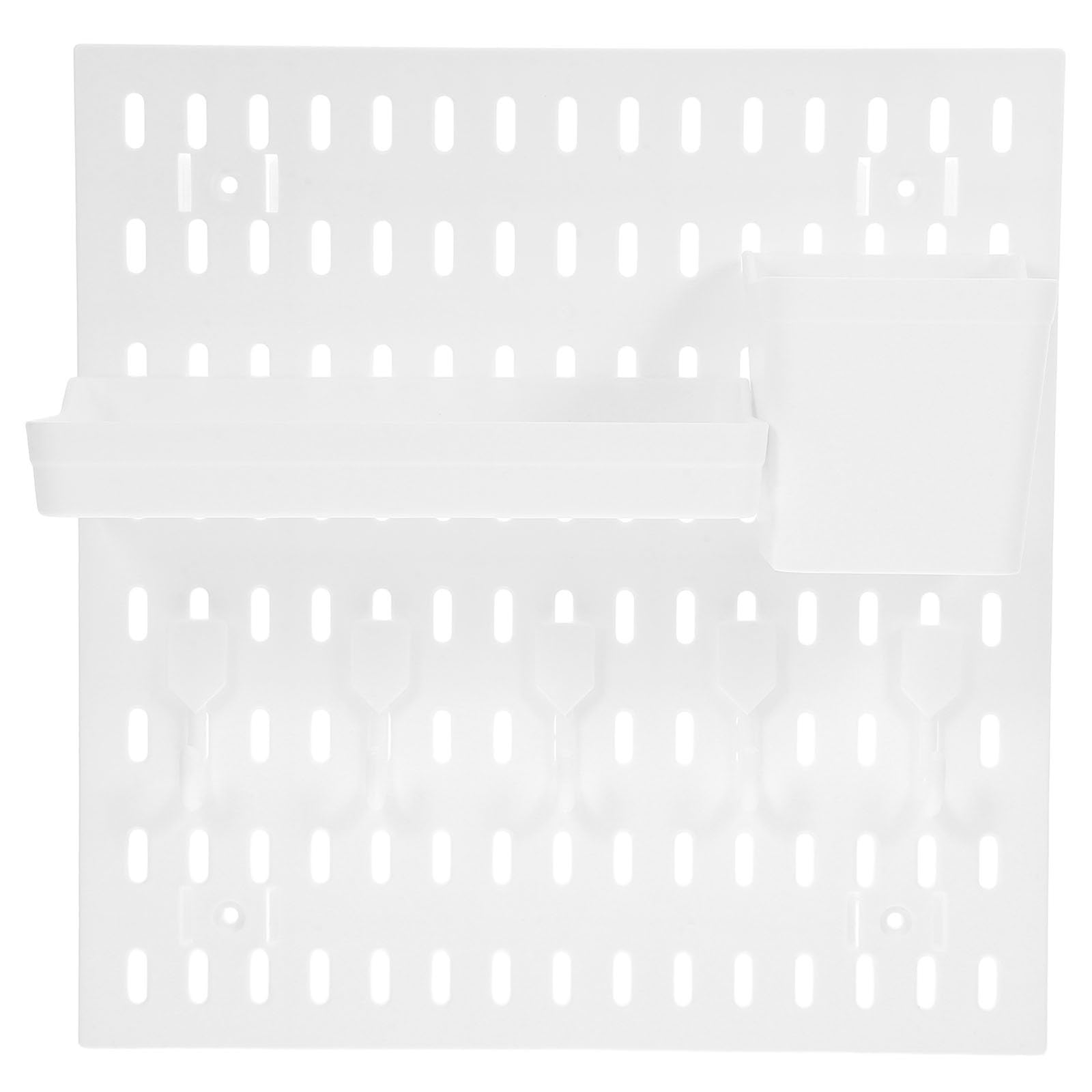 Organizador de Panel Perforado blanco, estante multifuncional para cocina y garaje con ganchos