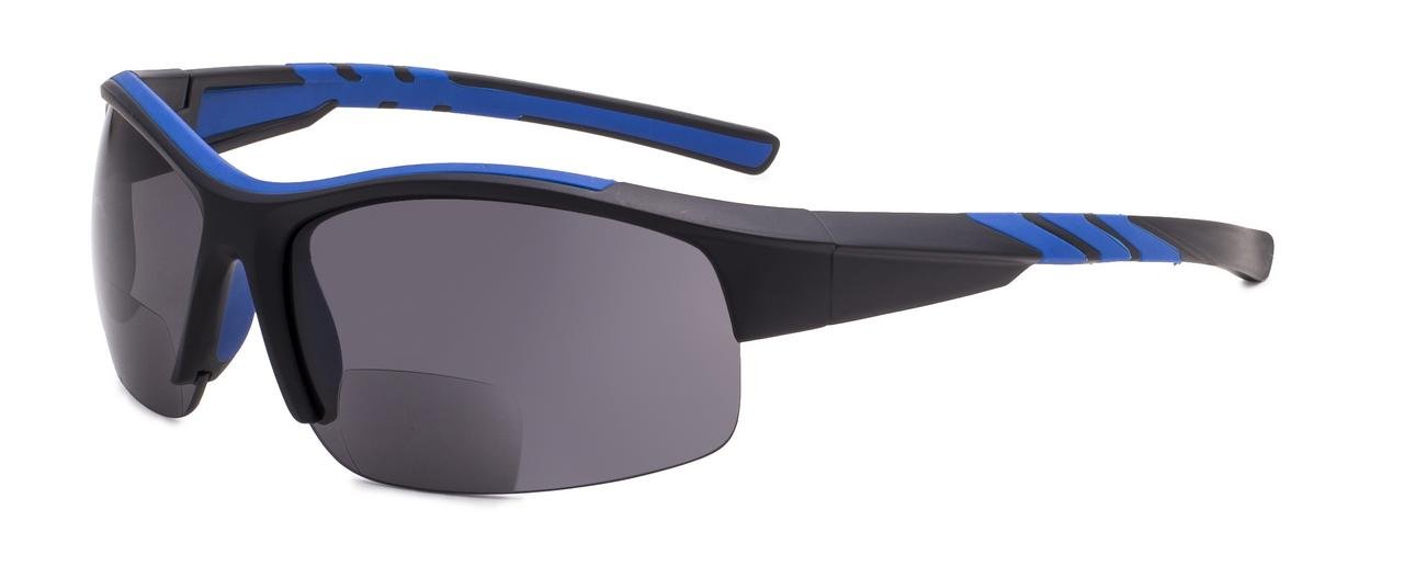 Eyekepper TR90 Unbreakable Sports Bifocal Half Rimless Sunglasses Baseball Running Fishing Driving Golf Softball Hiking Black-Blue Frame +1.5 — image 1