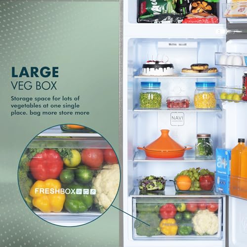 Image of Haier 240L 3 Star Frost Free Top Mount Double Door Refrigerator|5 In 1 Convertible Modes|Twin Inverter|200% Faster Ice Making in 49 Minutes (HEF-253GS-P, Moon Silver)