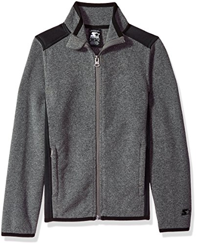 Starter Girls  Polar Fleece Jacket, Amazon Exclusive, Vapor Grey Heather, M (7 8)