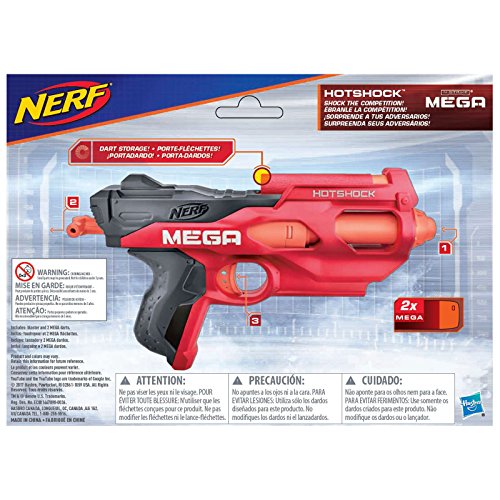 Lança Dardo Nerf Nstrike Mega Hotshock Nerf Vermelho/cinza/laranja