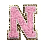 Stickerei-Aufkleber, Abzeichen, Etikett, Handtuch, Computer-Stickerei, Buchstaben, englisches Etikett, Kleidung, Stickerei, Patch, Kunsthandwerk, Nähen, Handwerk, Organizer und Aufbewahrungstasche (N,