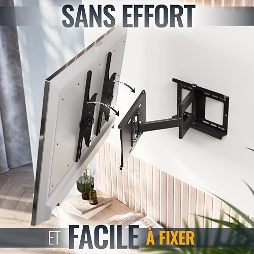 Support mural TV orientable inclinable pour grand ecran VESA - 2