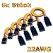 Produktbild VUNIVERSUM 5X Stück Premium 30cm Servo Verlängerung Servokabel Verlängerungskabel Male auf Female JR Graupner Futaba kompatibel Stecker Buchse 22AWG Kabel von Mr. Stecker Modellbau®