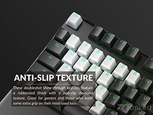 Ranked Rubber Keycap Set, White, 23 Keys - Image 4