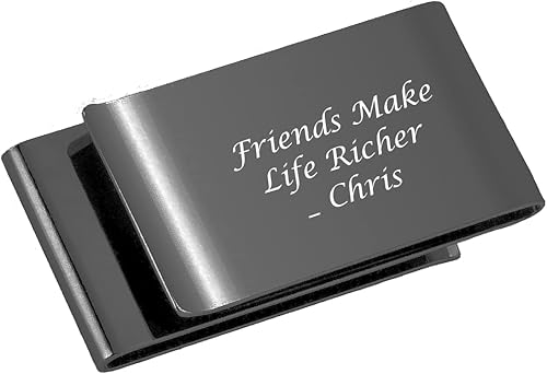 Miniatura 8 de Personalizado doble cara pistola metal clip de dinero grabado personalizado gratis - Se envía desde Estados Unidos