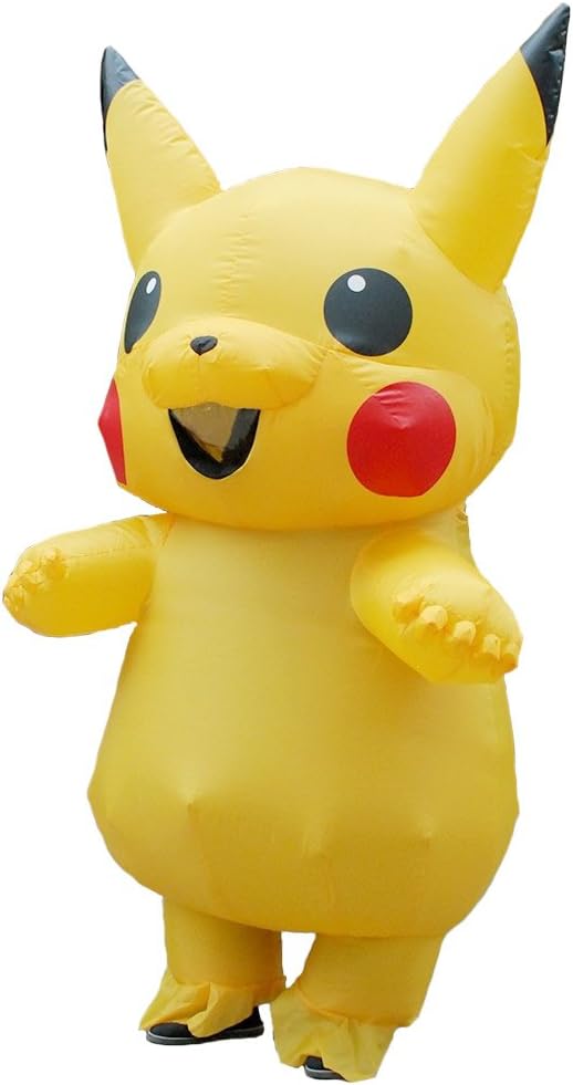 EyeCandy UK New Yellow Inflatable Pikachu Costume Halloween Costume for Kids and Adults Inflatable Costume Party Dress Costumes for Adult
