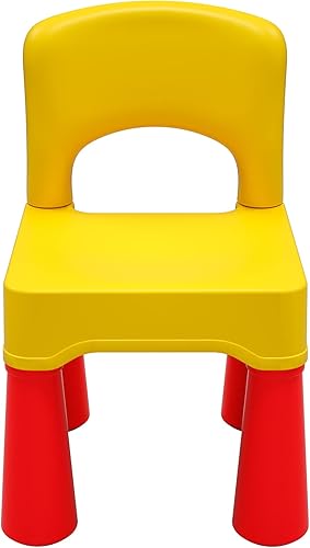 Silla de plástico para niños pequeños, duradera y ligera, asiento de 9.3 pulgadas de altura, uso en interiores o exteriores, para niños y niñas de