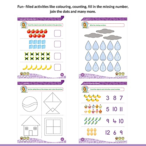 Image of Woodsnipe Tiny Steps - Maths Number Writing Book A | Age 2 to 4 Years | 1 to 20 Number For Homeschooling | Tracing and Writing Practice | Fun Filled Activity for Nursery Kids